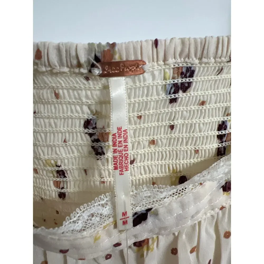 NWT FREE PEOPLE Prairie Field Top | Swan Combo | Size M